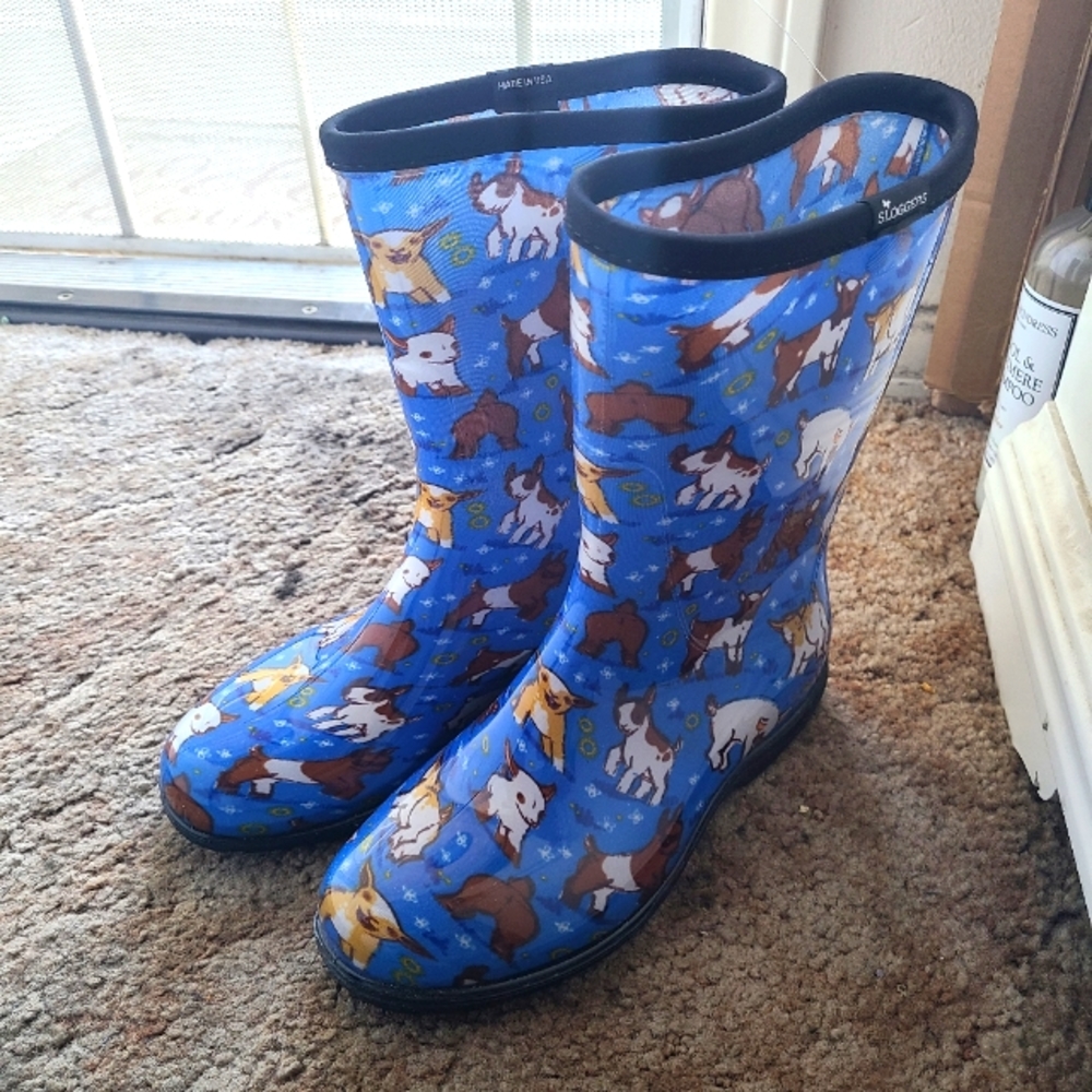 Blue Baby Lamb Sloggers Rain Boots 8